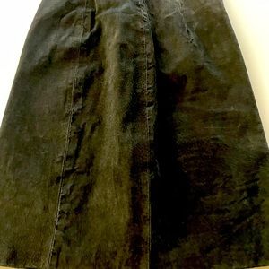 Vintage black suede skirt